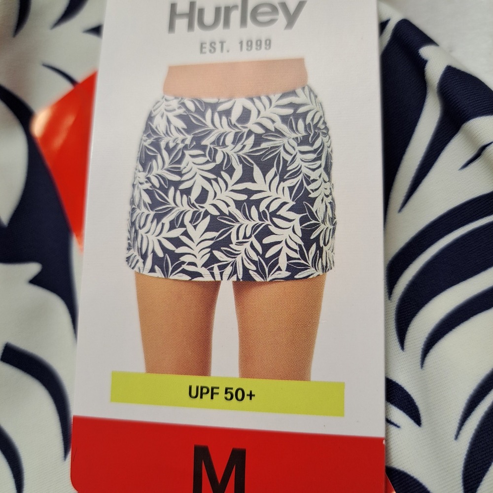 Hurley Womens Skort M Navy NWT Floral UPF 50+ Activewear 1961-182